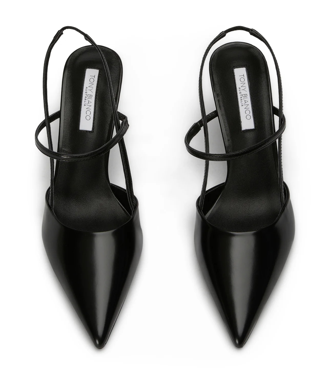 Belle Black Hi Shine Heels | Tony Bianco US