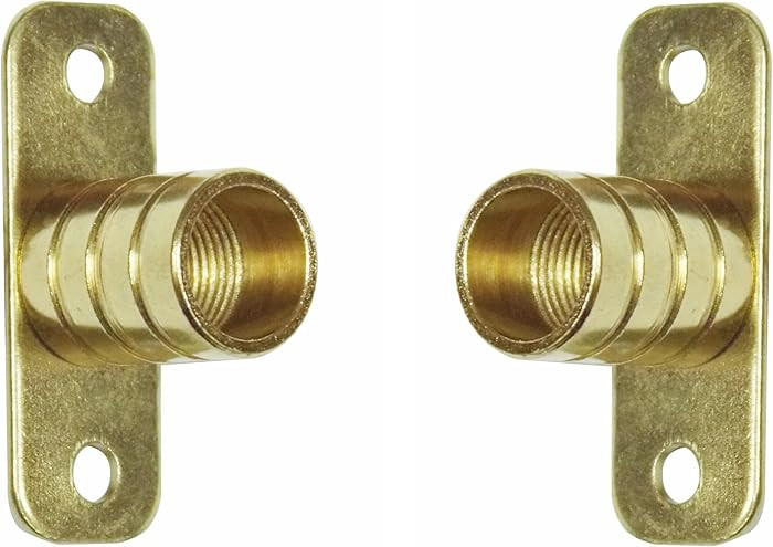 3/8" Rodding Inside Mount Rod Brackets - Brass Plated - One Pair | Amazon (US)