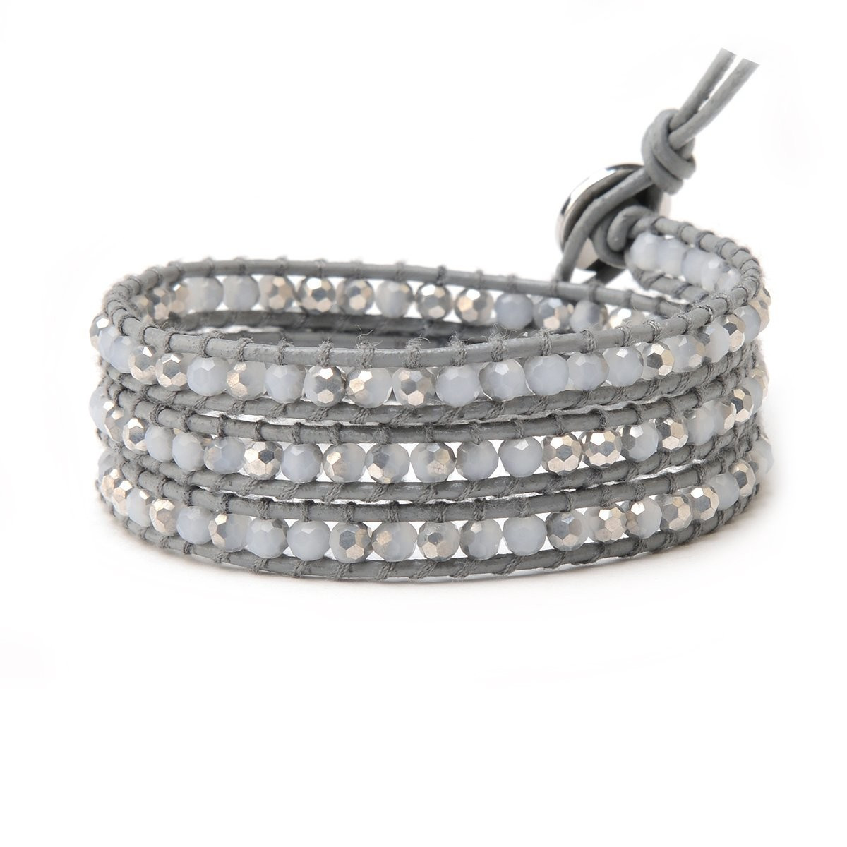 Grey Crystals with Metallic Accent on Grey | Victoria Emerson