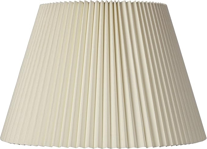 Empire Lamp Shade Ivory Knife Pleated Large 11" Top x 18" Bottom x 12" High Spider with Replaceme... | Amazon (US)