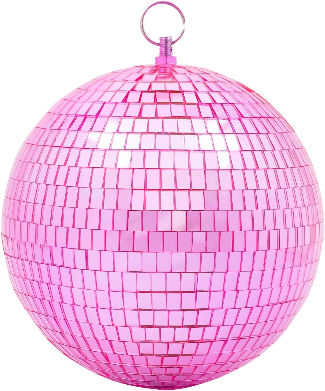 Mirror Disco Ball Decor with Hanging Ring 8" Large Pink Disco Ball Ornament for Disco Party Decor... | Amazon (US)