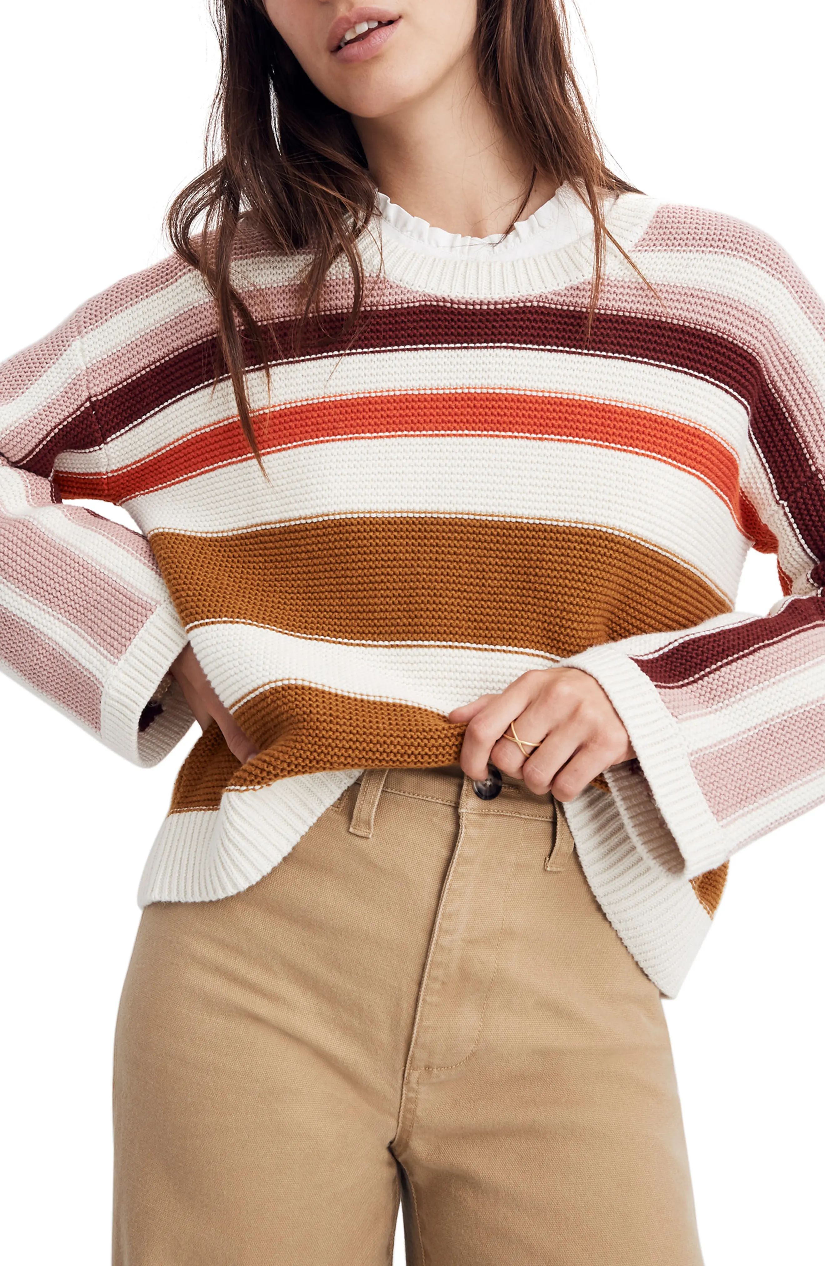 Women's Madewell Valleyscape Stripe Pullover Sweater | Nordstrom