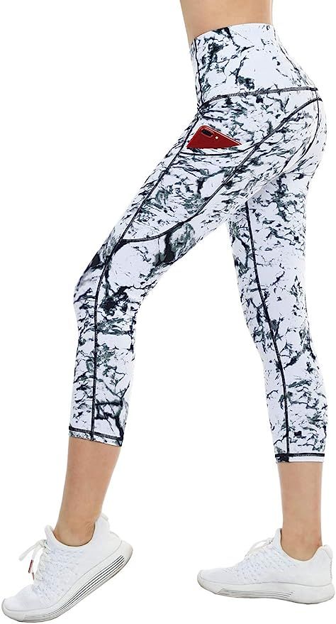 THE GYM PEOPLE Thick High Waist Yoga Pants with Pockets, Tummy Control Workout Running Yoga Leggi... | Amazon (US)