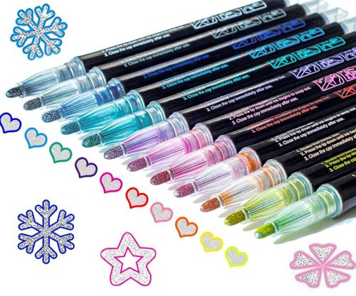 Stocking Stuffers Teen Girls: 12 Glitter Markers Christmas Gifts Teens Outline Glitter Pens Shimmer,Tween Teen Girl Gifts Trendy Stuff,Art Supplies Kids 6-8 9-12 10-12,Arts Crafts Kids Ages 8-12 Cute | Amazon (US)