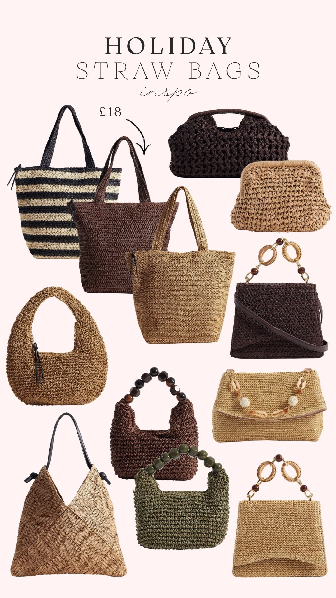Holiday straw bags from as little as £18!! The beach bags will definitely sell out so be quick!

Use code SPRING for 20% off today only!!!

#LTKSwim #LTKSeasonal #LTKTravel

#LTKbag #LTKhaul #LTKholiday