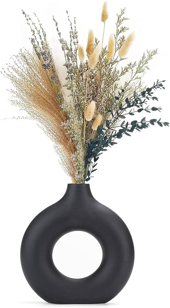 CEMABT Vases for Pampas Grass,Creative Vase Modern Home Decor,Handmade Vase White Ceramic Dried F... | Amazon (CA)
