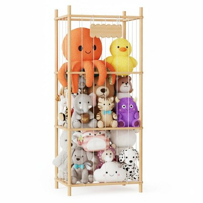 SpaceAid Stuffed Animal Storage Organizer – Wood Toy Zoo Cage, Large Plush Toy Holder for Playroom, 22.8 inch | Target