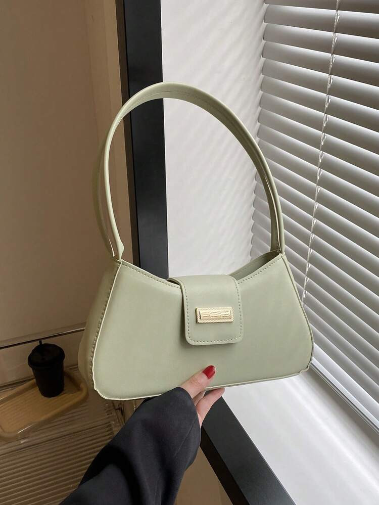 Minimalistische Baguette Tasche mit Mittel Doppelgriff, Grün
       
              
            ... | SHEIN