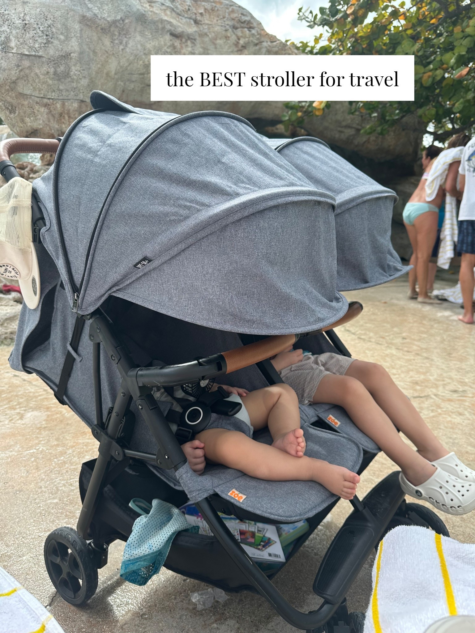 Zoe is our favorite double stroller for travel. So lightweight, easy to fold, and the best recline and sun cover for naps on the go! #travelessentials #kidstravel #travelstroller #doublestroller 

#LTKmomlife #LTKTravel #LTKKids