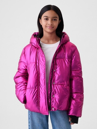 Kids Recycled Metallic Puffer Jacket | Gap (US)