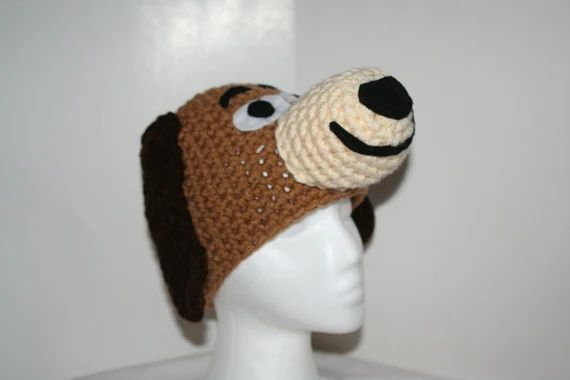 Newborn Size Unique Winter Hat Made to Look Like a Brown Dog  - Etsy | Etsy (US)