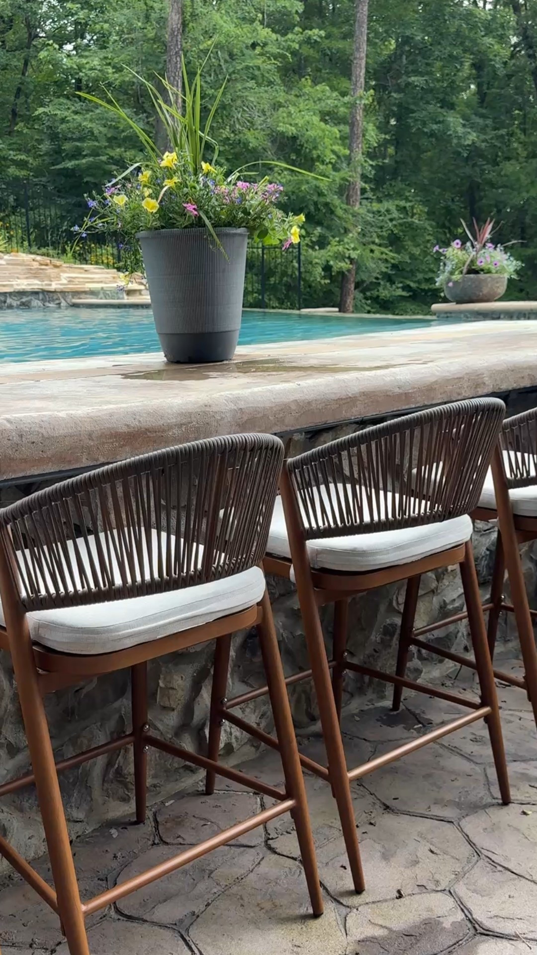 Starting to transform our outdoor living areas with new furniture. Loving these barstools from Wayfair!

#LTKHome