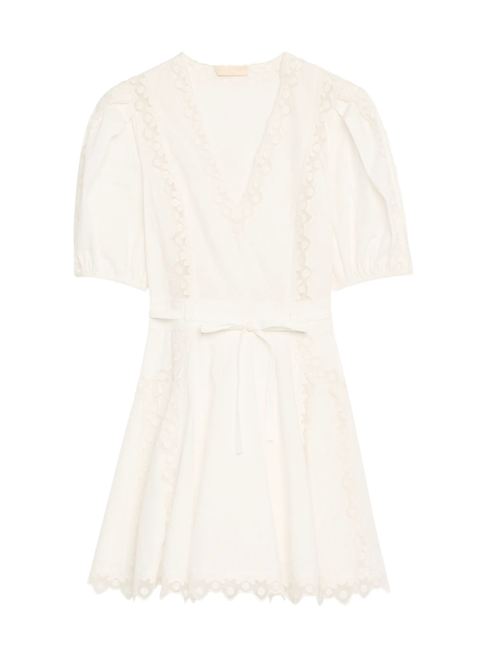 Ulla Johnson Camila Lace-Trim Cotton A-Line Minidress | Saks Fifth Avenue | Saks Fifth Avenue