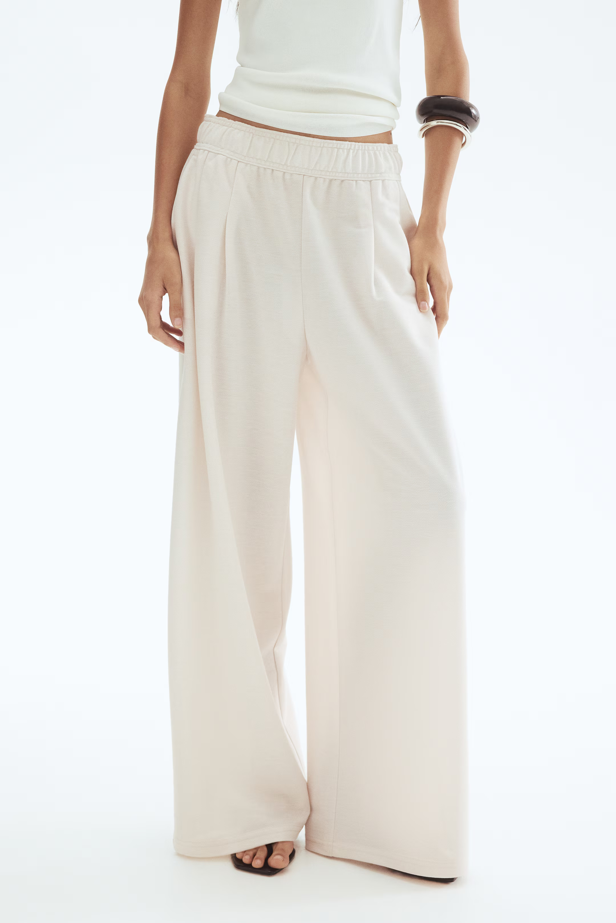 Pull-On Pants - Cream - Ladies | H&M CA | H&M (US + CA)