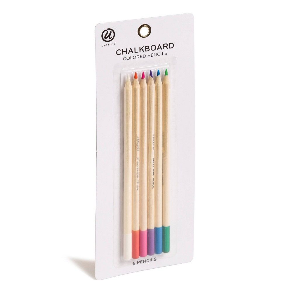 U Brands 6ct Chalkboard Colored Pencils | Target