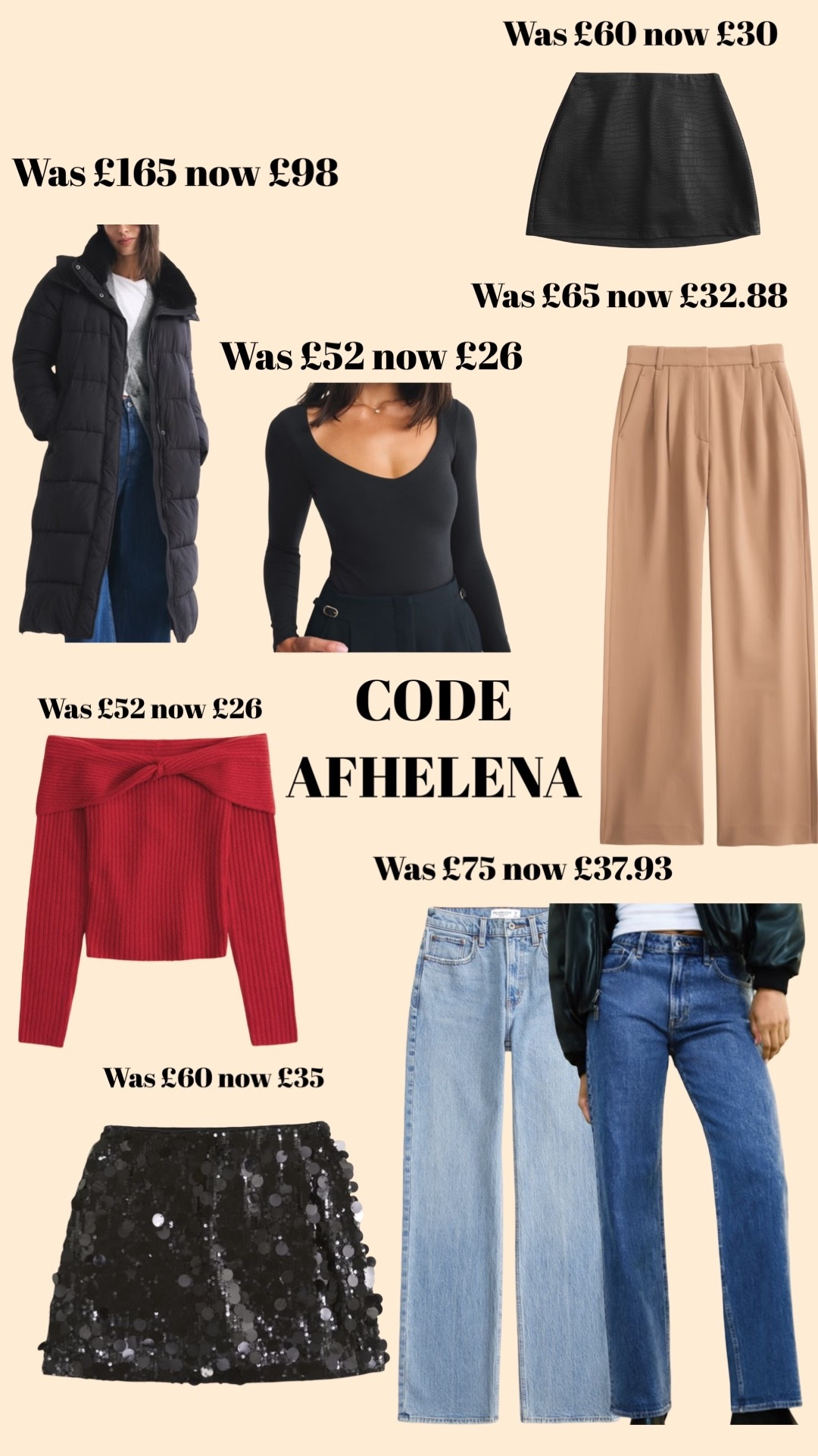 Use code AFHELENA to save ON TOP of the 45% off for cyber Monday!!

For ref I wear w26 regular in trousers/jeans xx 

Abercrombie, Abercrombie picks, 

#LTKCyberWeek