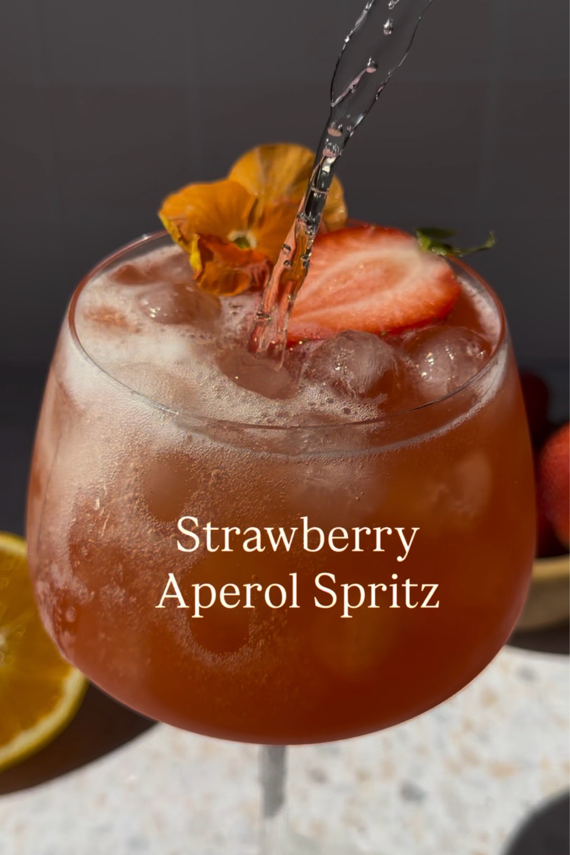 Strawberry Aperol Spritz

Follow me on Instagram and TikTok @drinkswithdanica for this recipe and more 