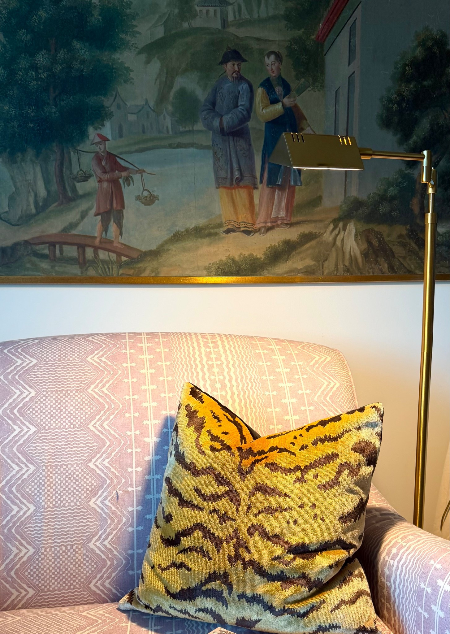 timeless finds in my home from @Wayfair including this brass floor lamps and tiger pillow! #Wayfair #WayfairPartner #Ad 

#LTKSeasonal #LTKHome