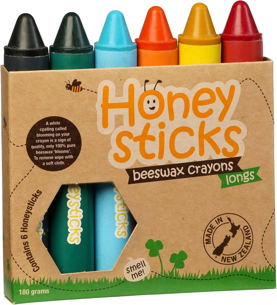 Honeysticks 100% Pure Beeswax Crayons - Jumbo Size Crayons for Toddlers and Kids - Easy to Hold a... | Amazon (US)