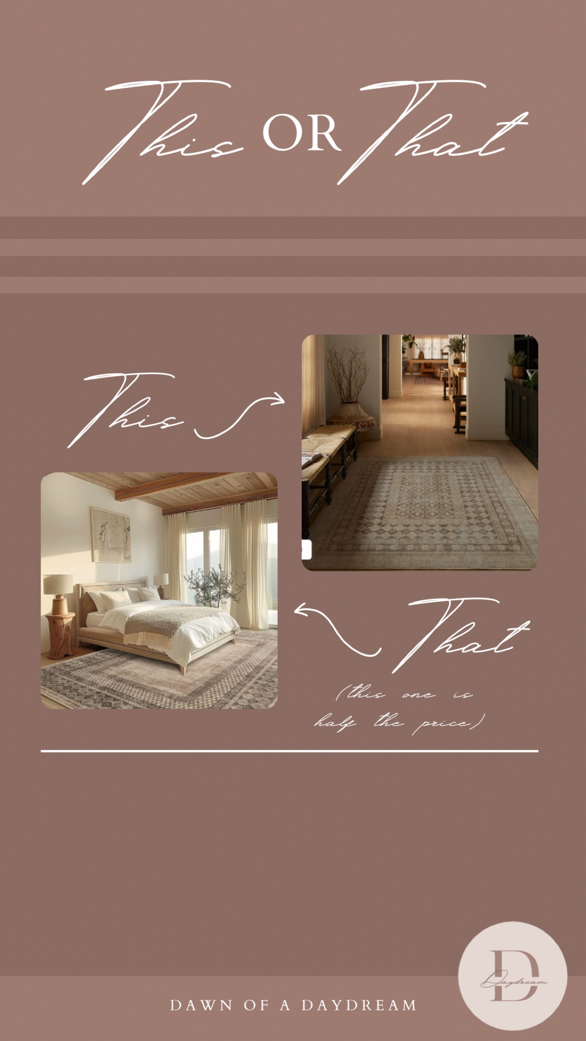 Which would you choose? 

Neutral | earthy | modern | transitional | vintage style | organic | ruggable dupe | washable rug | brown | moody

#LTKSaleAlert #LTKHome