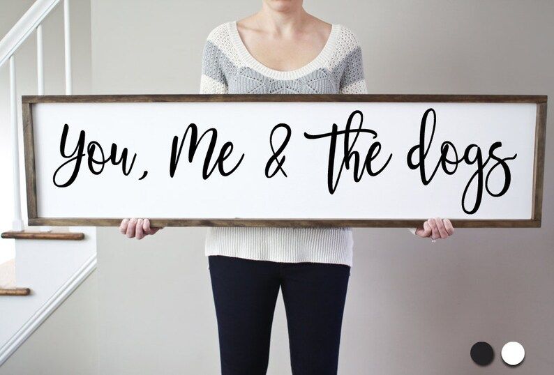 You, Me and the dog(s) Sign | Rustic Wood Sign | Wood Sign | Bedroom Sign | Over Bed Sign | Sign ... | Etsy (US)