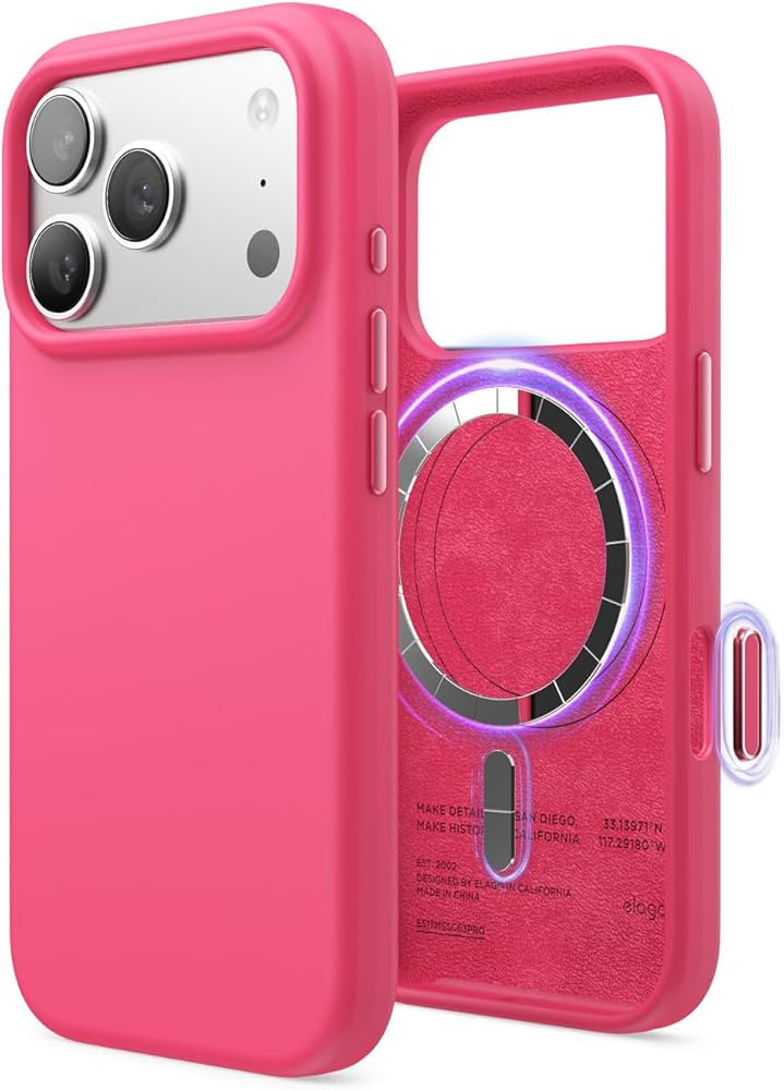 elago for iPhone 17 Pro Case, Premium Magnetic Silicone Case, Compatible with MagSafe, Liquid Sil... | Amazon (US)