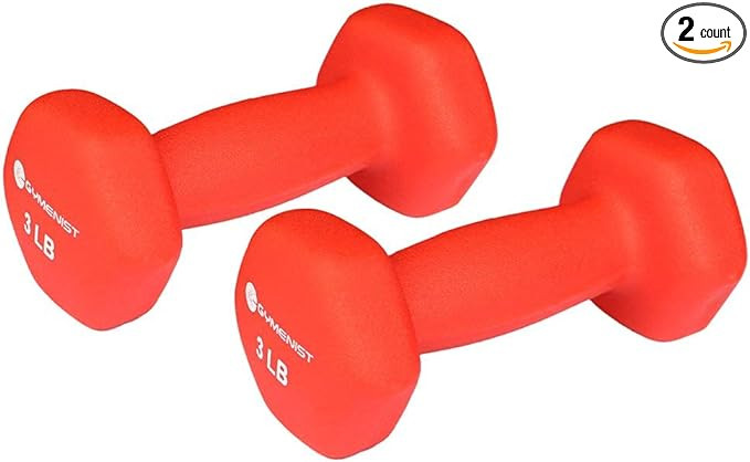 GYMENIST Pair of Dumbbells Set of 2 Soft Non Slip Grip Dumbbells Pair Covered with Neoprene | Amazon (US)