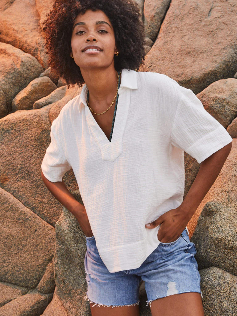 Dream Cotton Gauze Wren Top | Faherty