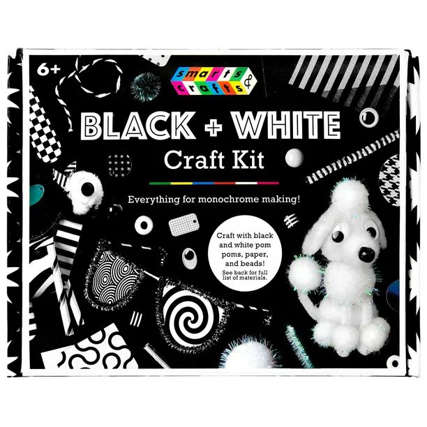 Smarts & Crafts Make Your Own Black and White Craft Kit (233 Pieces) - Walmart.com | Walmart (US)