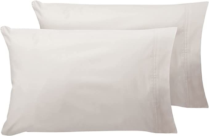 Nate Home by Nate Berkus 200TC 100% Cotton Percale 2-Piece Standard/Queen Pillowcase Set - Crisp,... | Amazon (US)