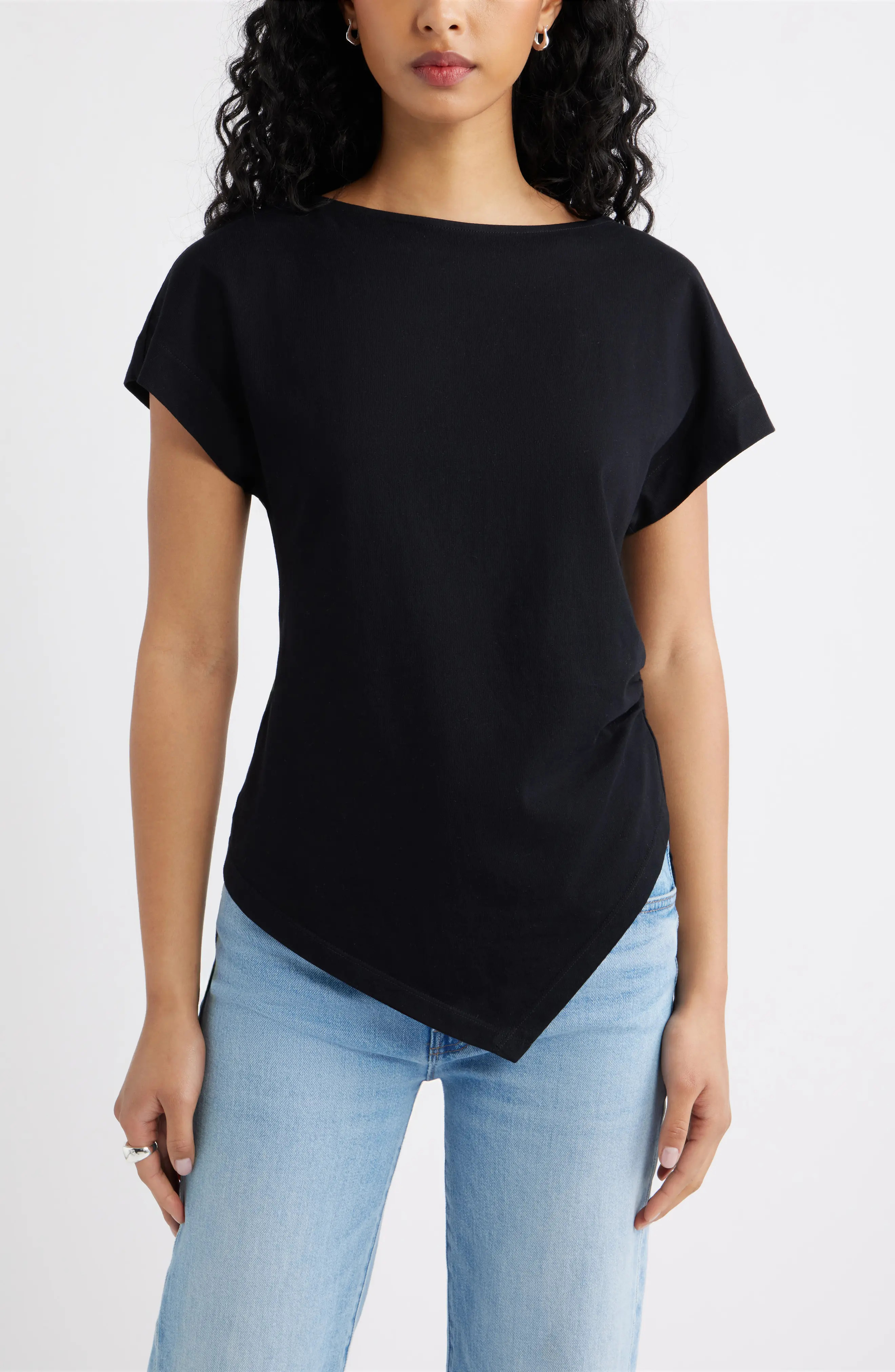 Asymmetric Cotton T-Shirt (Women) | Nordstrom | Nordstrom