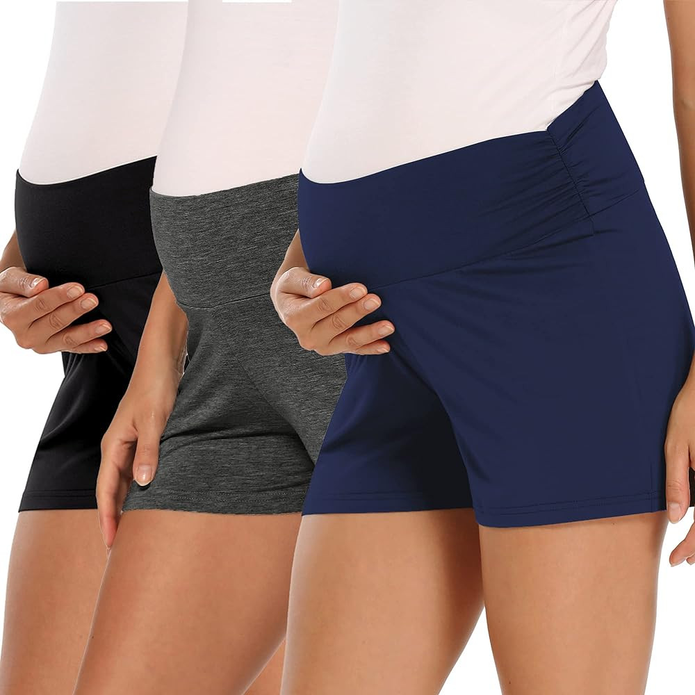fitglam Women's Maternity Shorts Lounge Sleep Pajama Workout Comfy Stretchy Pregnancy Shorts | Amazon (US)