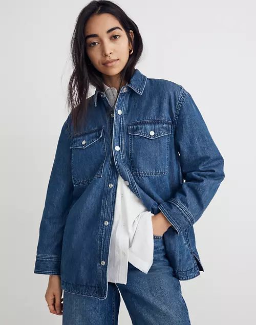 Quilted-Lining Denim Shirt-Jacket | Madewell
