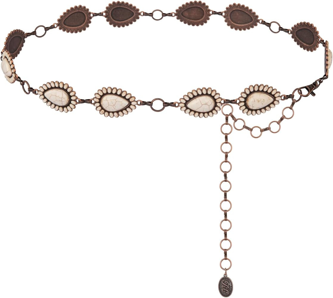 Montana West Rustic Couture's Large Western Concho Metal Belts for Women Cowgirl | Amazon (US)