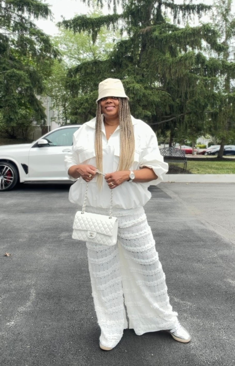 All white affordable, casual, chic summer look! Get these pants in every color and thank me later.

#LTKootd #LTKSeasonal #LTKMidsize