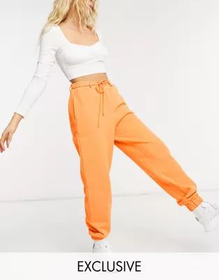 COLLUSION Unisex oversized jogger in orange co-ord | ASOS (Global)