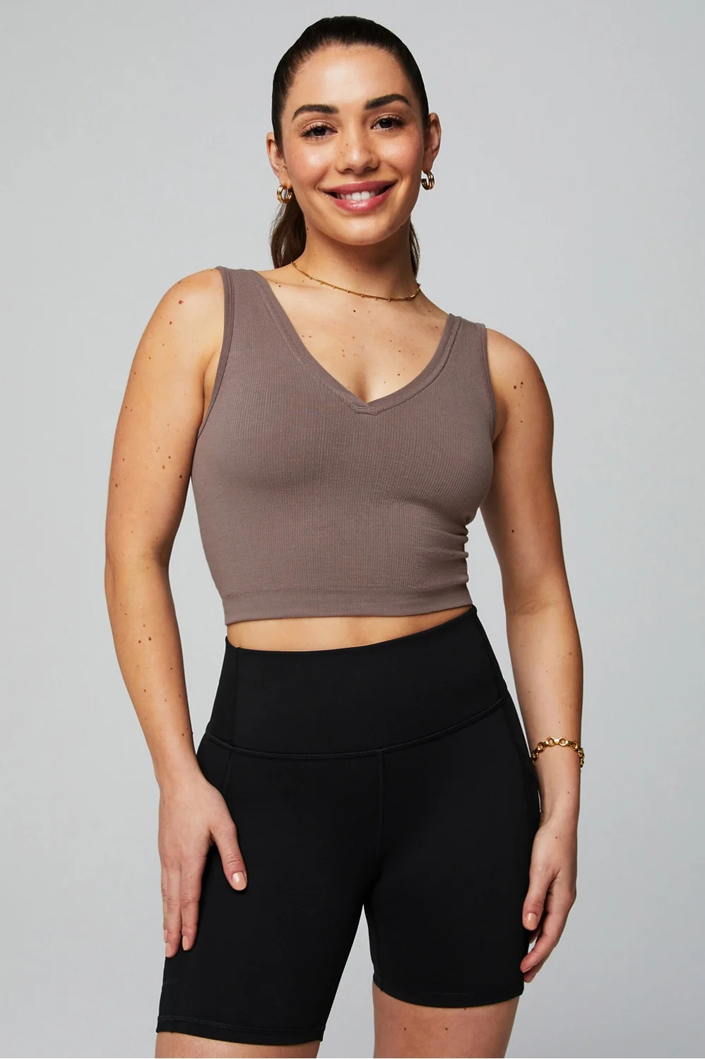 Cloud Seamless V-Neck Crop Tank | Fabletics - North America