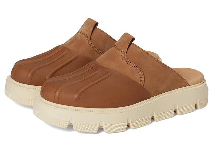 SOREL Rein Cb Clog Women's Shoes Velvet Tan/Bleached Ceramic : 8.5 B - Medium, Leather | Zappos.com