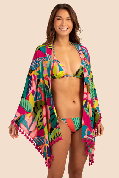 RAINFOREST FRINGE KIMONO | Trina Turk