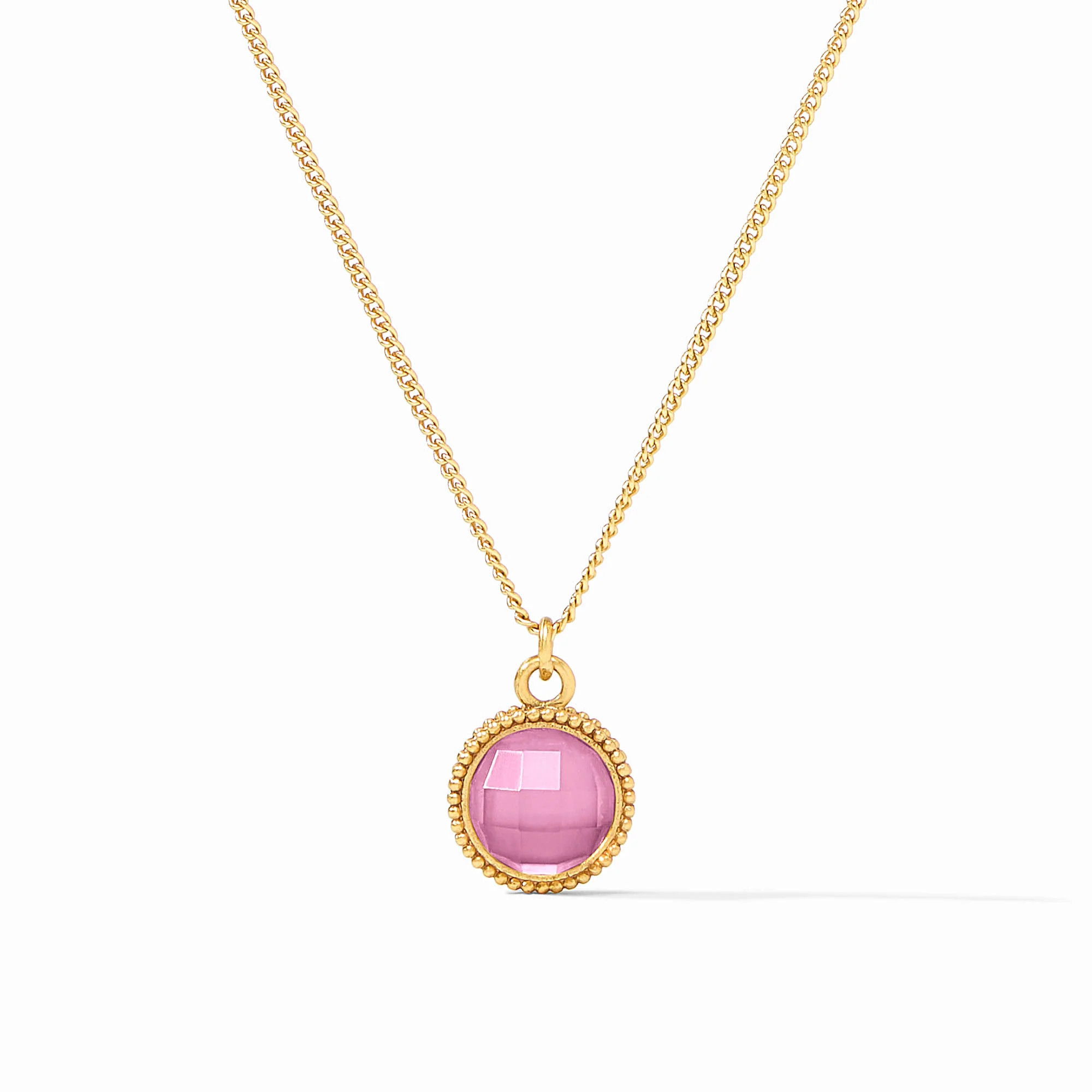 Fleur-de-Lis Solitaire Necklace - Iridescent Tourmaline Pink | Julie Vos