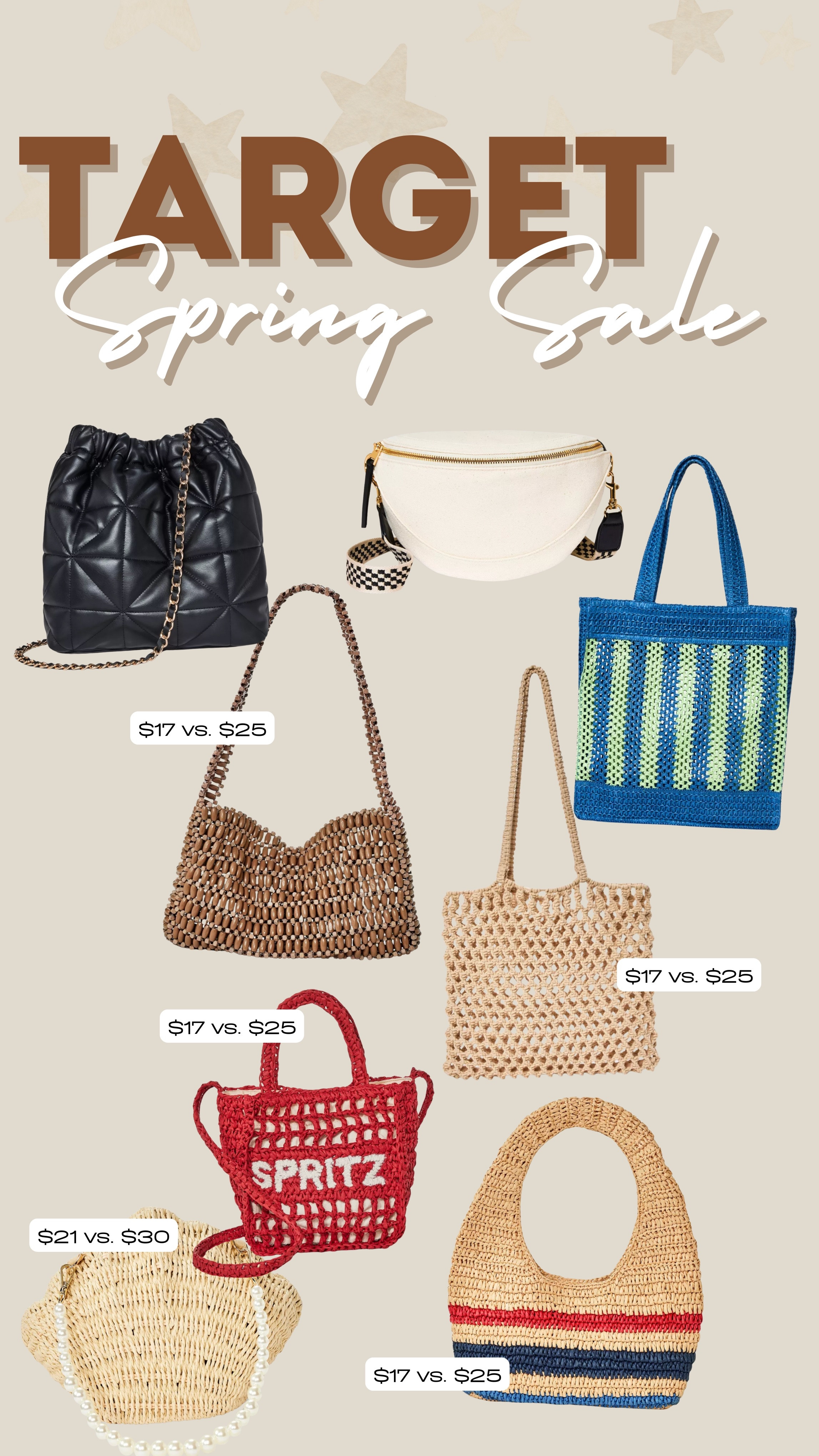 The cutest bags are on sale at Target!

Spring sale, spring accessories, target fashion, affordable style

#LTKSaleAlert #LTKFindsUnder50