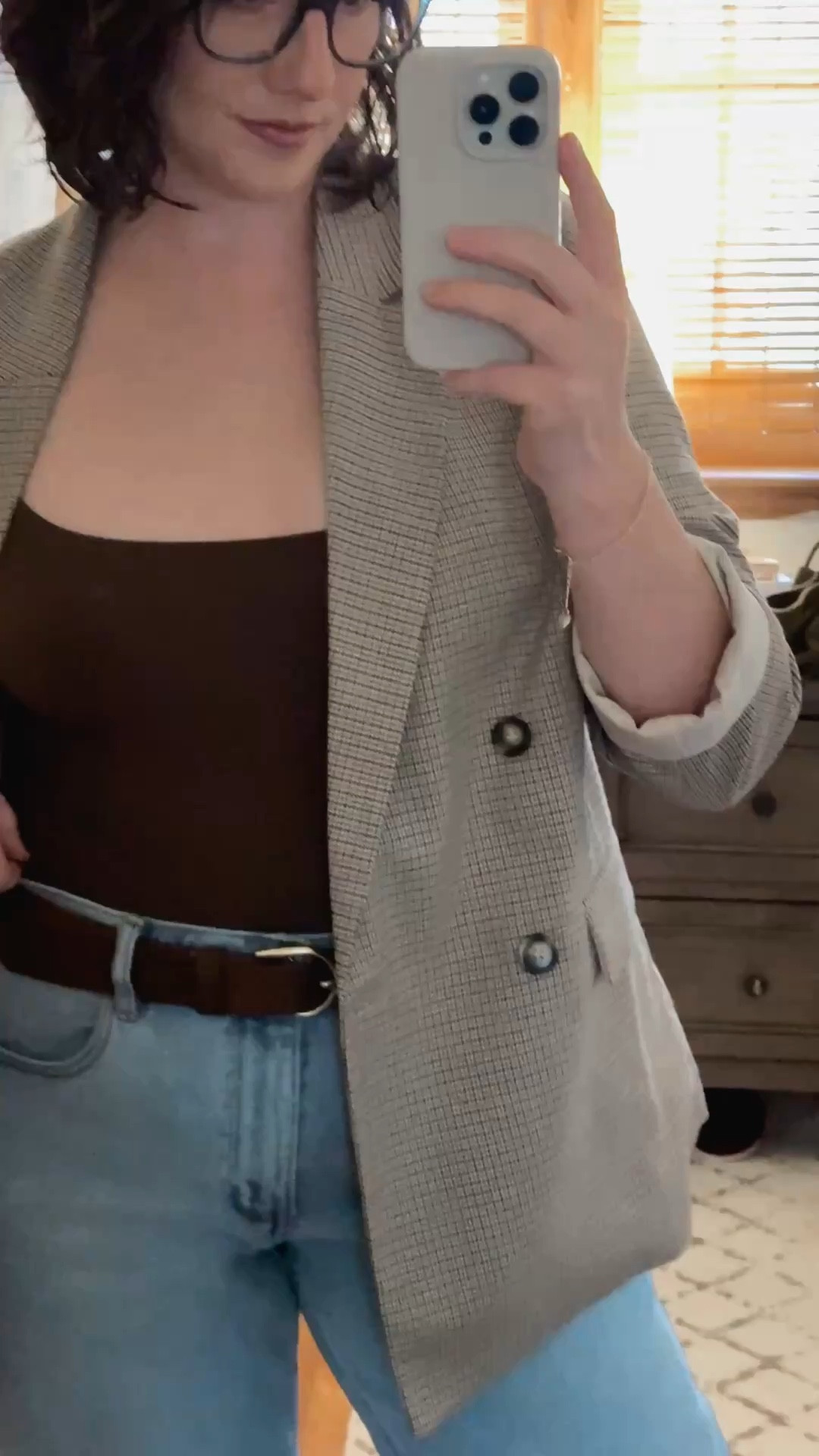 Blazer outfit, bodysuit outfit, jeans outfit, Calvin Klein, 90s jeans, H&M, skims, Gucci

#LTKU #LTKHoliday #LTKWatchNow