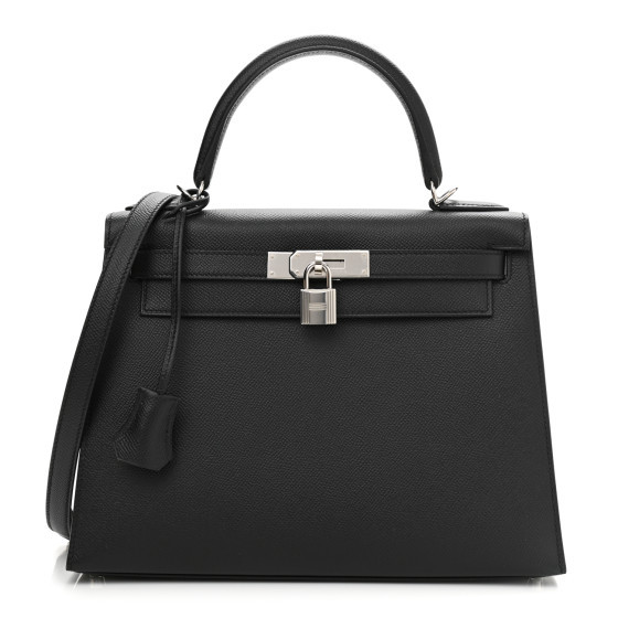 HERMES Epsom Kelly Sellier 28 Black | FASHIONPHILE (US)
