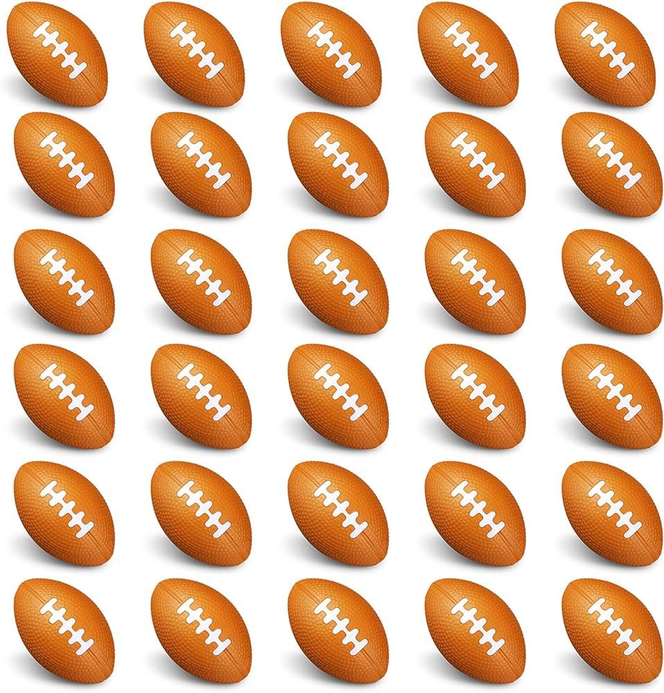 30 Packs Mini Football Sports Stress Ball Brown Foam Sports Ball Sports Themed Mini Football Stre... | Amazon (US)