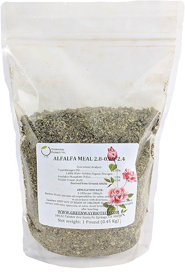 Alfalfa Meal Fertilizer 2.80-0.29-2.40"Greenway Biotech Brand" 1 Pound | Amazon (US)