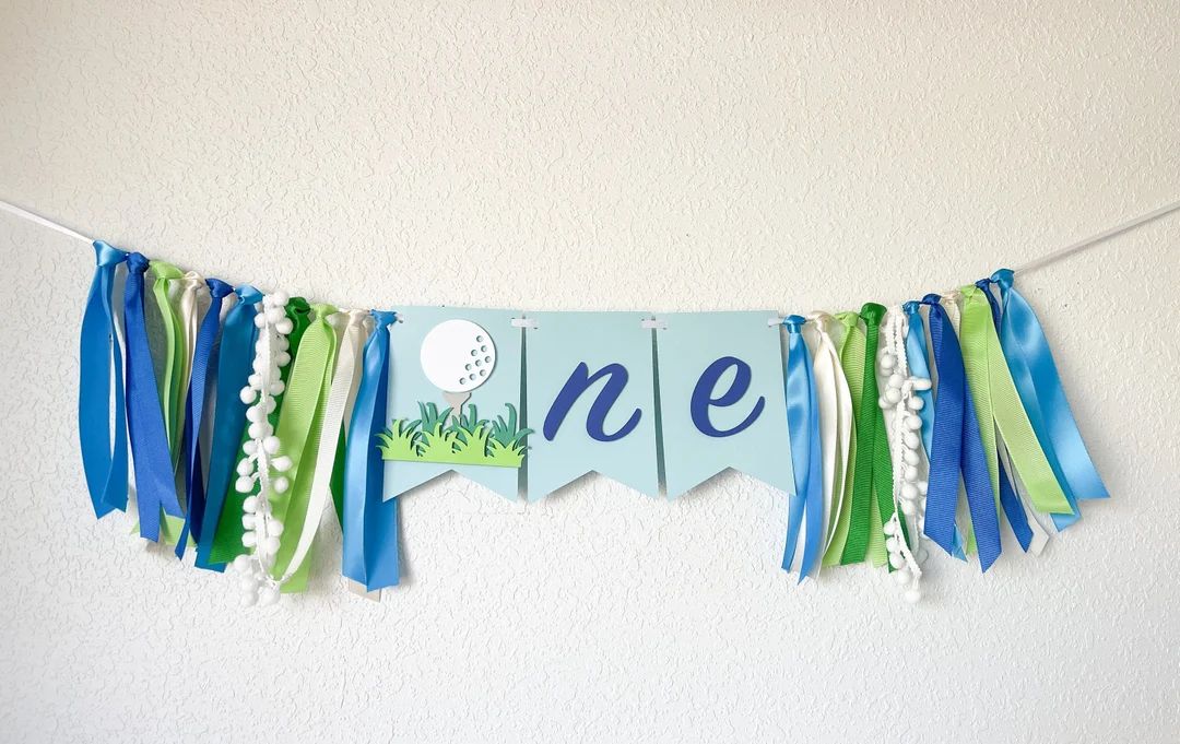 Golf One Highchair Banner, Golf Hole In One, Golf First One Theme Party, 1st Birthday Party Decor... | Etsy (US)