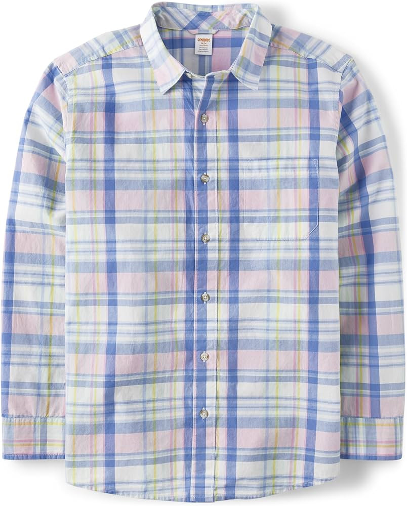 Gymboree Men's Dad and Son Matching Long Sleeve Button Up Shirt | Amazon (US)