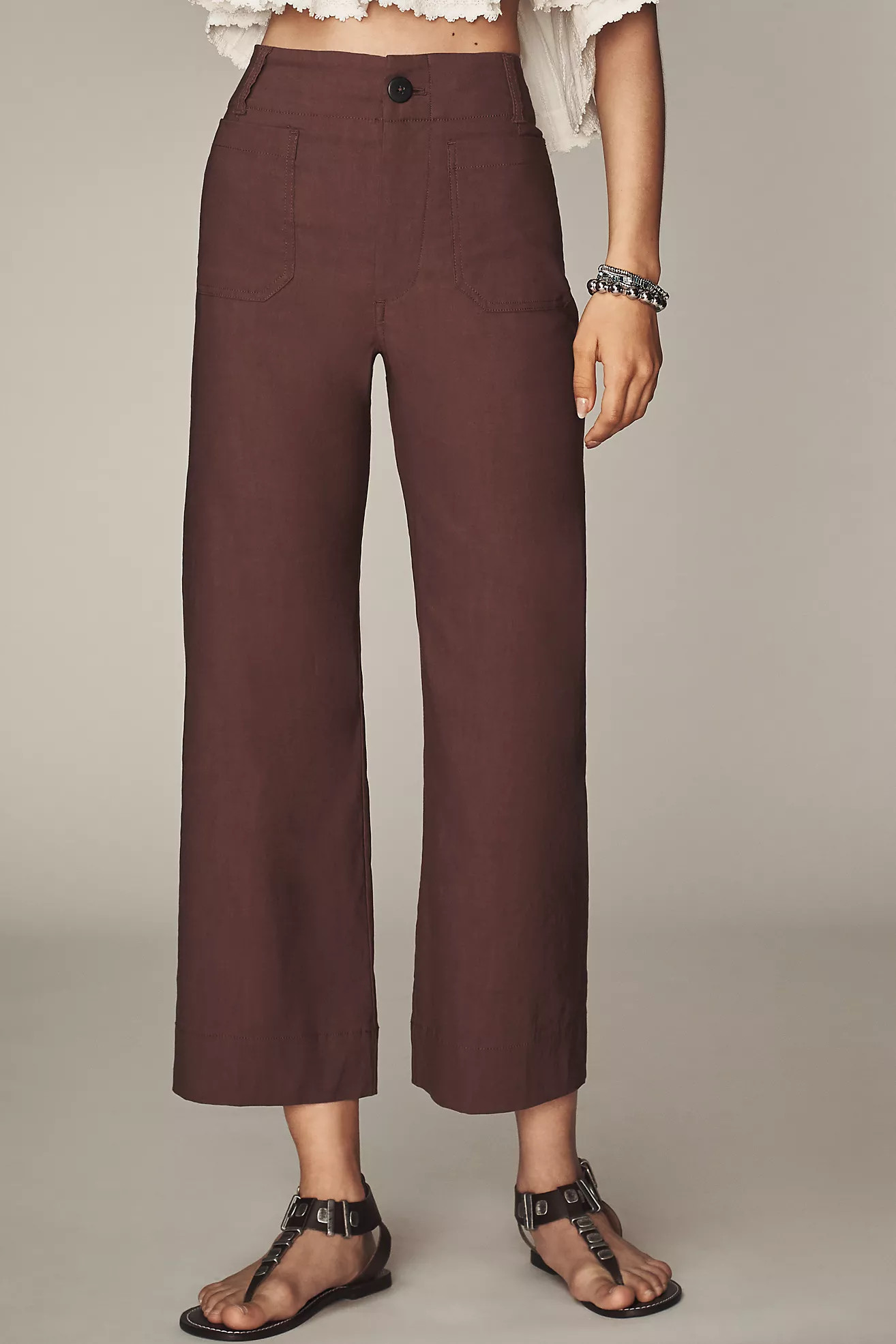 The Colette Cropped Wide-Leg Pants by Maeve: Magic Fabric Edition | Anthropologie (US)