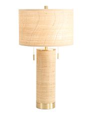 28in Livonia Rattan Table Lamp | Marshalls