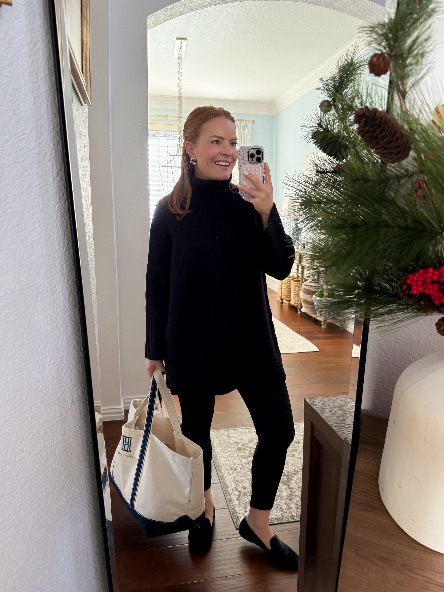 Polished navy sweater outfit that works for busy days ✨
This navy tunic sweater and leggings outfit is my go-to when I need to look pulled together but stay comfortable. Perfect for work from home, school drop-off, errands, or casual office days, this outfit proves that comfortable workwear for moms can still look chic. I paired this oversized navy sweater with black leggings and loafers for an easy, classic look that transitions seamlessly from day to night.

If you’re looking for a capsule wardrobe staple, this is it — timeless, flattering, and endlessly wearable. Everything is linked on LTK for easy shopping 🖤

Shop the outfit details on LTK: black sweater, leggings, loafers, tote bag.

⸻

Hashtags:
#LTKfinds #LTKworkwear #LTKunder100 #LTKstyletip
#workingmomstyle #momuniform #workwearformoms
#blackoutfit #neutraloutfit #capsulewardrobe
#everydayoutfit #comfortableworkwear
#leggingsoutfit #sweaterweatherstyle
#classicstyle #polishedcasual
